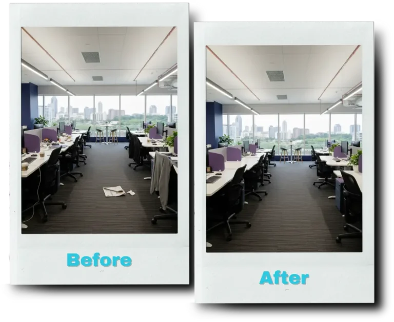 Before and After of a Office